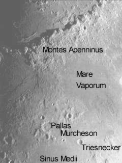 Montes Apenninus region with labels